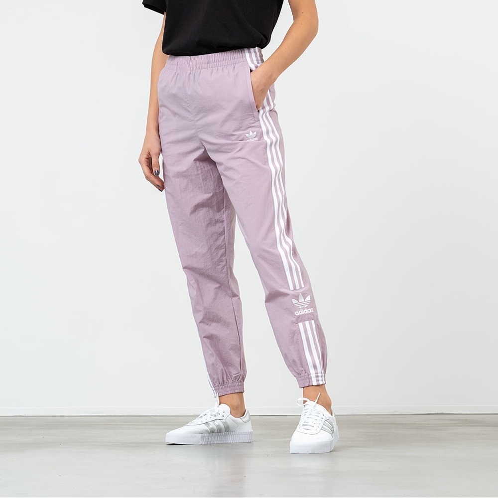 Adidas Pastel Purple Track Pants with White Stripes Used